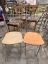 10 стола метални с дървена седалка, снимка 4