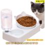 Дозатор за вода за котки с купичка за храна 2 в 1 - КОД 3779, снимка 1 - Други стоки за животни - 45119485