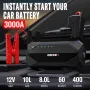 GREPRO 3000A бустер за подаване на ток Jump Starter/Power Bank /LED, снимка 5