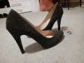 Нови черни токчета 39 номер, снимка 2