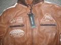 Кожено яке за мотор естествена кожа Urban motor AmsterdamUnisex, снимка 8