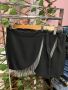 НОВА къса черна пола с ресни, снимка 1 - Поли - 45998550