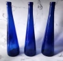 Сини стъклени вази, снимка 1