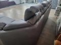 Лилаво - сив ъглов диван от плат и табуретрка ZE-EM06001, снимка 8