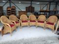 Комплект от 6 ратанови кресла , снимка 1 - Градински мебели, декорация  - 45455246