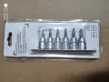 KINGFISHER 3/8 6броя вложки-Накрайници CR-V torx TAMPER PROOF комплект, снимка 1