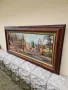 Топ- Уникална голяма антикварна авторска майсторска картина масло върху платно , снимка 7
