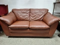 Диван двойка естествена кожа , снимка 1