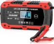 10 A зарядно за кола, 12 V, 7-степенно зареждане , LCD екран, за автомобили, мотоциклети, камиони, снимка 1