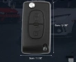 Комплект от 2 броя ключодържатели(кутийки за ключ) с 2 бутона за Citroen и PEUGEOT, снимка 2