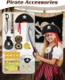 Нов Детски пиратски костюм 21 части с шапка карта и аксесоари за карнавал Хелоуин, снимка 3