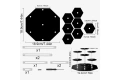 Акрилна стойка с 7 нива – шестоъгълен дизайн - черна или прозрачна, снимка 2