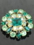 Старинна чешка брошка с кристали , снимка 1