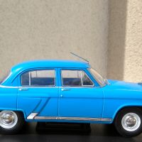 Ретро автомобил, GAZ – 21 VOLGA BLUE – 1959. Мащаб 1:24 см., снимка 13 - Колекции - 45160724