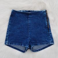 Дънкови панталони с висока талия H&M размер XS, снимка 8 - Къси панталони и бермуди - 45270749