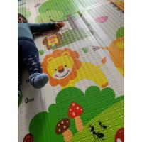 4133 Сгъваемо детско килимче за игра, топлоизолиращо 180x200x1cm - Жираф и Писта с ВЛАКЧЕТА, снимка 9 - Други - 45837072