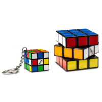 Комплект оригинален Рубик куб 3x3x3 & Ключодържател - С цветни пластини, снимка 2 - Игри и пъзели - 44996874
