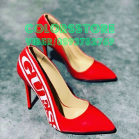 Червени обувки на ток Guess код Br346, снимка 1 - Дамски обувки на ток - 43317331
