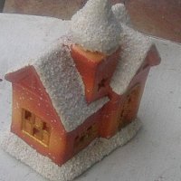Коледна къщичка свещник, снимка 3 - Декорация за дома - 45148044