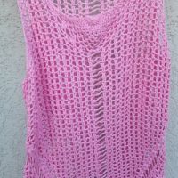 Розова плажна рокля мрежа , снимка 3 - Рокли - 45928231