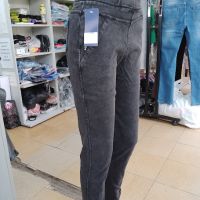 Дамски дънков клин-панталон, снимка 4 - Дънки - 45197295