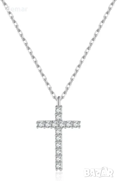 SLUYNZ сребърно колие с кръст за жени, снимка 1