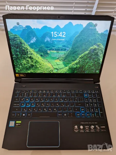 Геймърски Лаптоп Acer Predator Helios 300, 15.6 инча + охладител, Razer мишка и силиконов протектор, снимка 1