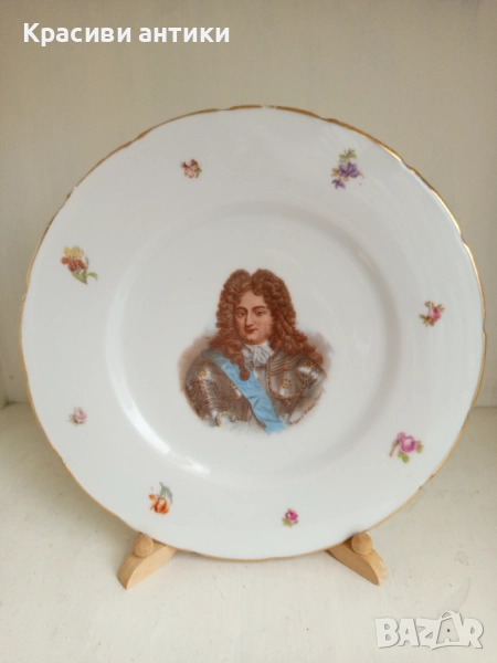 Порцелан чиния Meissen, колекционерска, Philippe d' Orleans , снимка 1