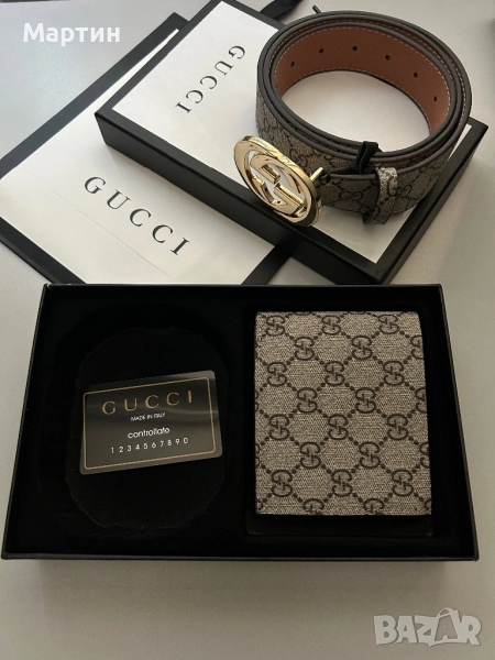 Колан и портфейл Gucci, снимка 1