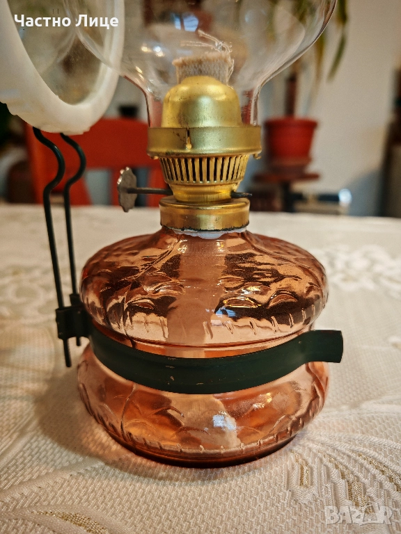 Разкошна Старинна Газена Лампа с Огледало и Шише Неползвана  Страхотно запазена.  Състояние UNC !, снимка 1