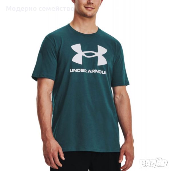 Мъжка тениска under armour sportstyle logo tee dark turquoise, снимка 1