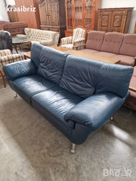 Диван-Естествена Кожа-внос от Германия!, снимка 1