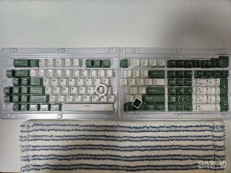 ★ █▬█ █ ▀█▀ ★Капачки за cуичове на клавиатура "Cheese Green"PBT, , снимка 1