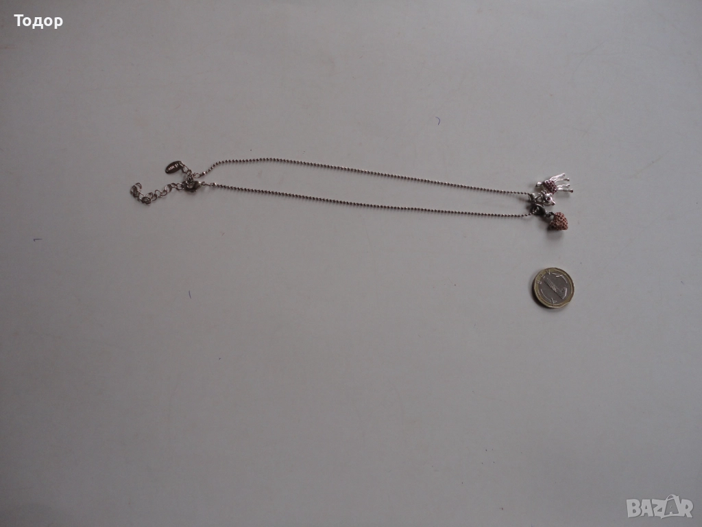 Невероятно колие медальон Flame с камъни , снимка 1