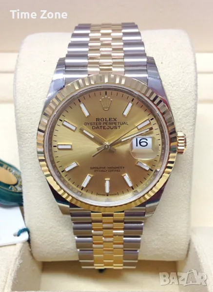 Rolex Datejust 36mm Two Tone Yellow Gold Champagne Dial Automatic Дамски Различни Варианти, снимка 1