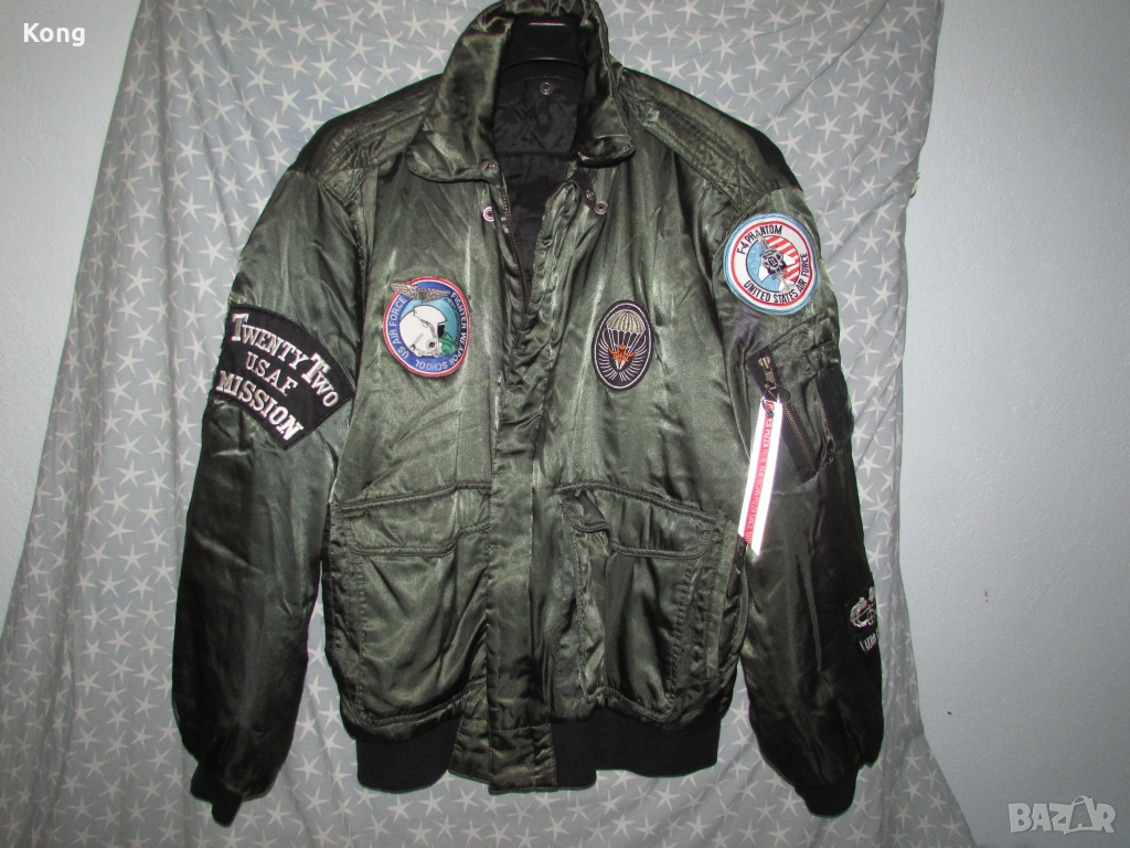 Пилотско яке Air Force USA F-4 Phantom II бомбър Pilots Military естествена кожа манто Milan  , снимка 1
