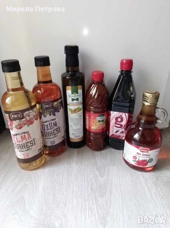 Различни видове турски оцет-ябълков,винен,орех,нар, сос нар, снимка 1