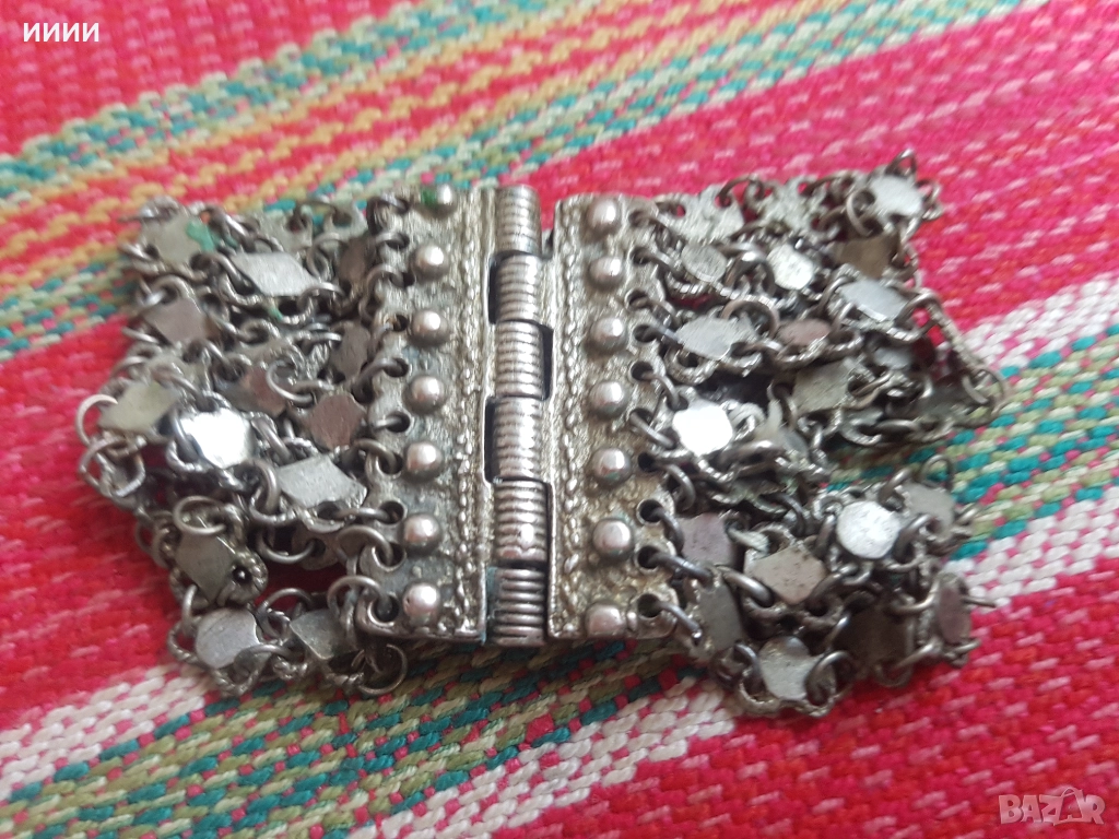 Възрожденска сребърна гривна верижка , снимка 1