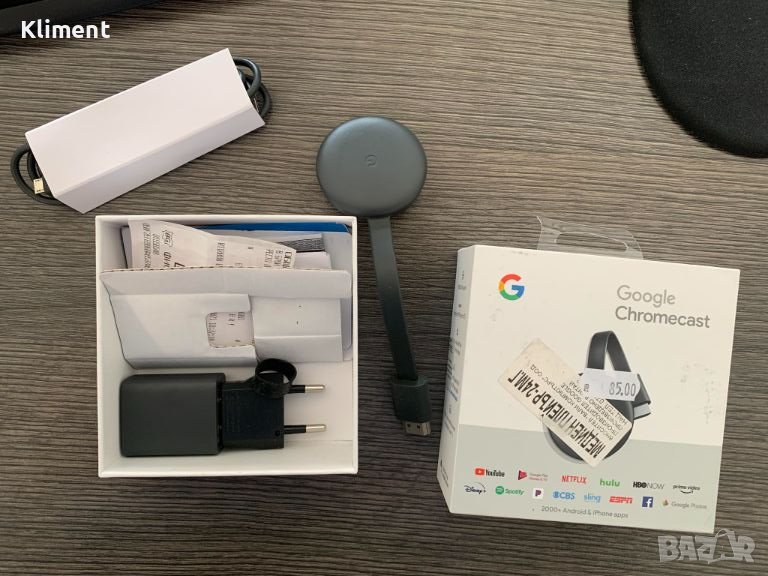 Google Chromecast Wi-Fi Мултимедиен Плеър за Телевизор да стане Смарт , снимка 1