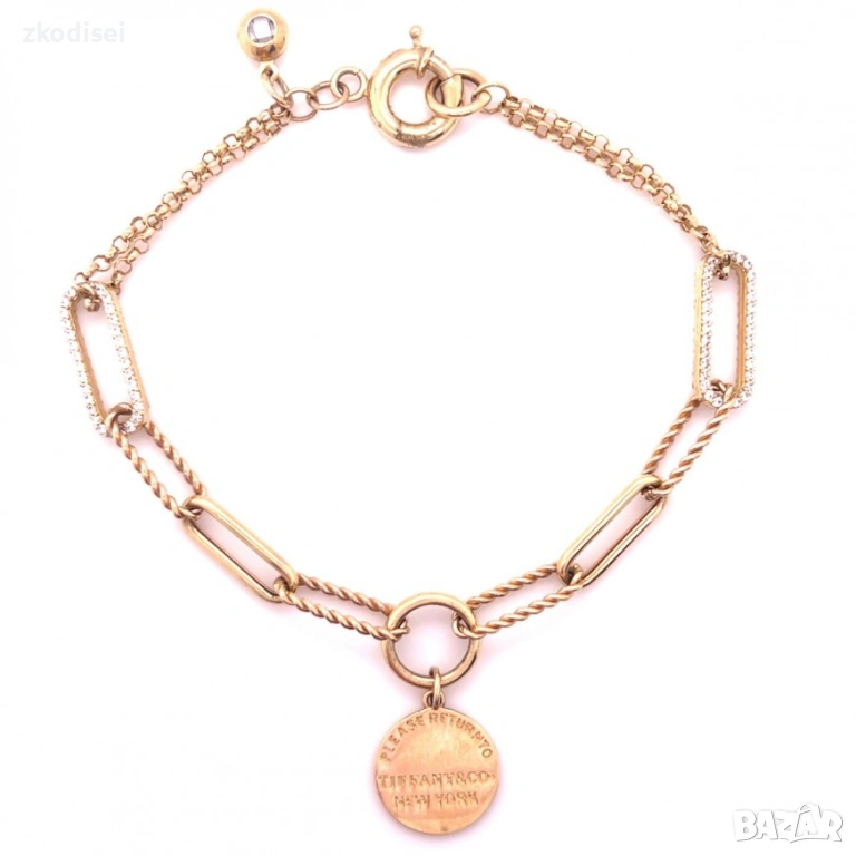 Златна дамска гривна Tiffany 7,87гр. 20,0см. 14кр. проба:585 модел:66764-1, снимка 1