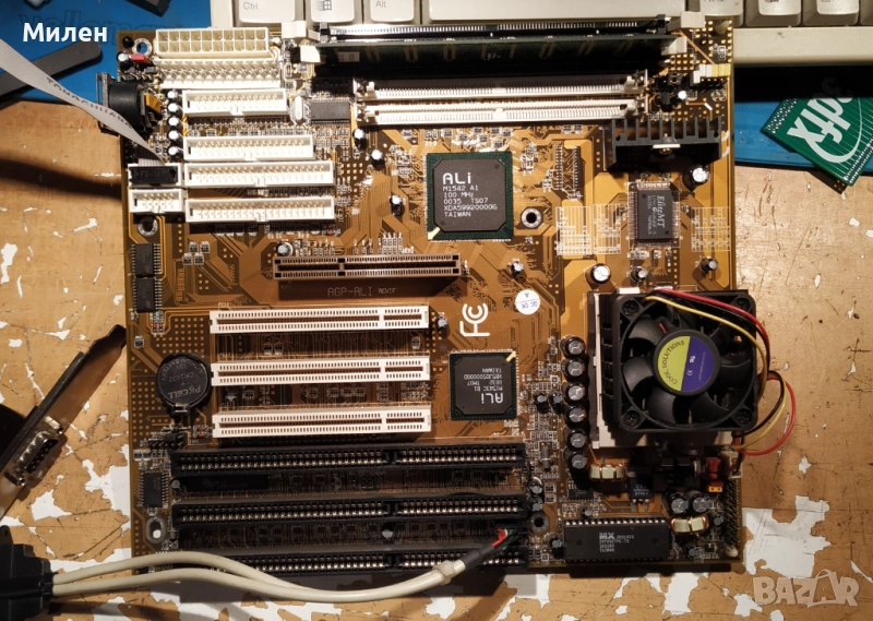 процесор AMD K6-3+ с дъно AGP-ALI, снимка 1