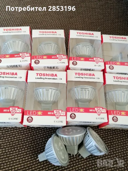 TOSHIBA LED GU5. 3,5.2W,3000K,40000h,12V. 10 броя, снимка 1