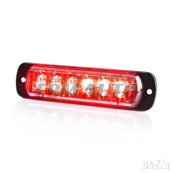 Страничен габарит – мигащ, 6 LED, Червен, 114mm, снимка 1