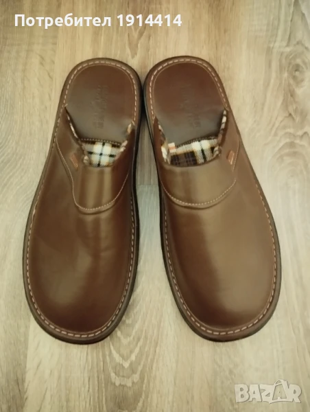 Мъжки кожени пантофи номер 45, снимка 1