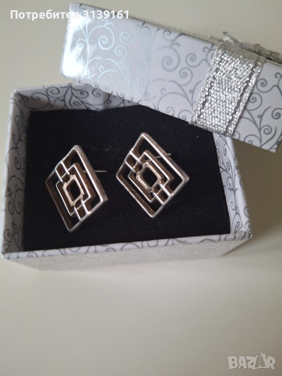 Сребърни обеци , снимка 1