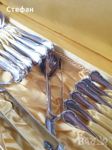 Комплект посребрени прибори, снимка 4 - Антикварни и старинни предмети - 50292651