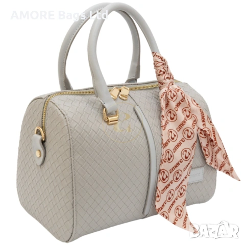Класическа дамска чанта AMORE Beatrice - Grey, снимка 2 - Чанти - 53584525