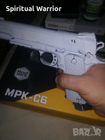 Метален Airsoft пистолет Colt 1911, 6mm caliber. 0,6 Joules! 