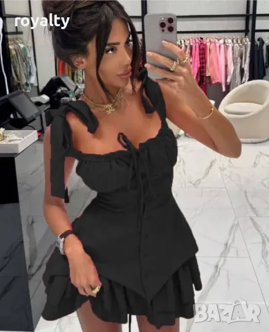 Елегантна черна дамска рокля , снимка 5 - Рокли - 50049529