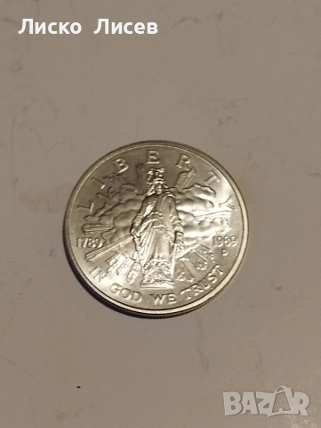 САЩ 1 долар 1989г., снимка 6 - Нумизматика и бонистика - 54057442